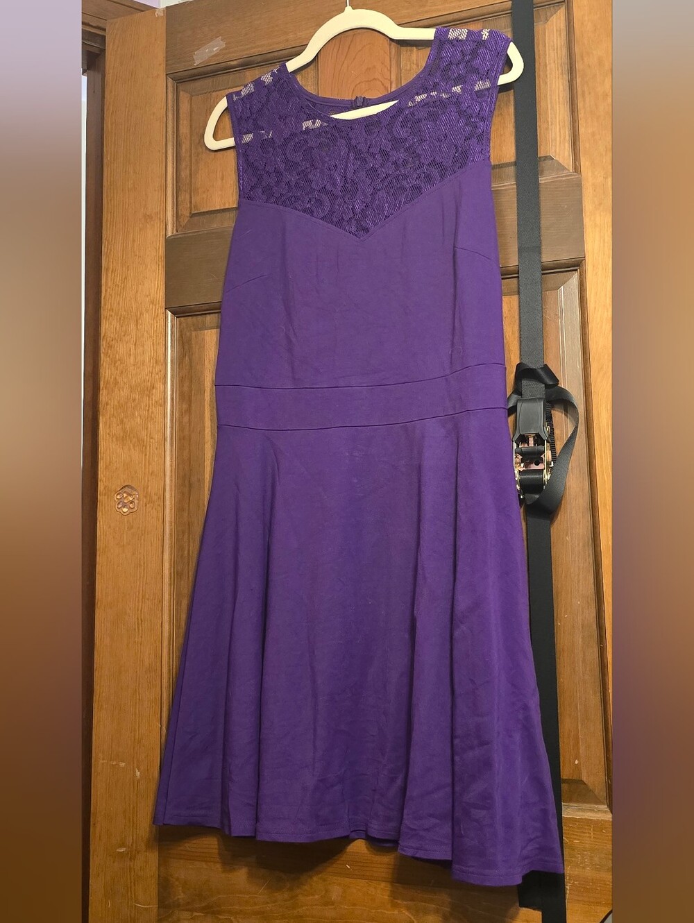 Torrid Purple Lace Yoke Fit & Flare Dress